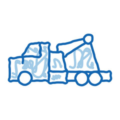 Canvas Print - rescue truck doodle icon hand drawn illustration