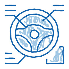 Wall Mural - drive wheel characteristics doodle icon hand drawn illustration