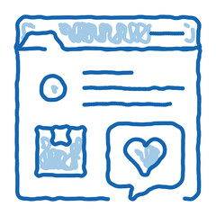 Sticker - review internet shop web site doodle icon hand drawn illustration