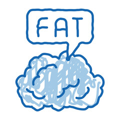 Sticker - fat atherosclerosis doodle icon hand drawn illustration