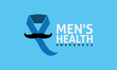 Wall Mural - Men's Health Awareness Month in June. Banner, Greeting card, Background Template In Medical Health Awareness Campaign.