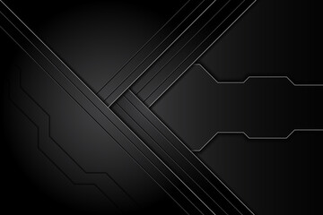 Wall Mural - abstract metal carbon texture modern and edge lines chromium on  black. design futuristic technology background. vector illustration