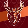 deer head mascot esport logo design character