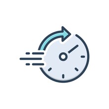 Color Illustration Icon For Rapid