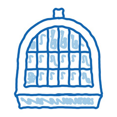 Sticker - Pet Cage doodle icon hand drawn illustration