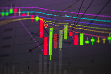 Forex market background, trading on the currency market Forex. Currency exchange rate for world currency: US Dollar, Euro, Frank, Yen. Financial, money, global finance, stock market background.	