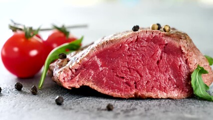 Wall Mural - beef steak with pepper