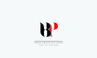 Letter Logo Design with Creative Modern Trendy Typography  BP PB B P