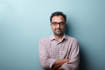 Portrait of a happy man of Indian origin