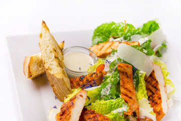 Salad with grilled chicken