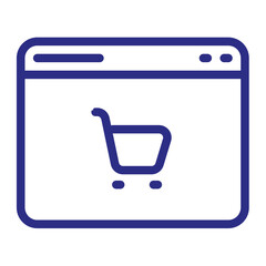 Wall Mural - online shop marketplace web single isolated icon with outline style