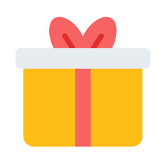 gift present giveaway donate single isolated icon with flat style