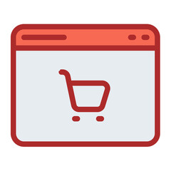 Wall Mural - online shop marketplace web single isolated icon with filled line style