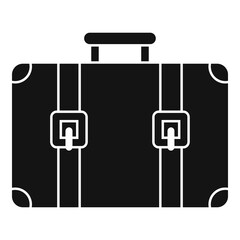 Sticker - Immigrants suitcase icon, simple style