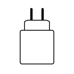 smartphone usb charger adapter symbol. charger head. mobile phone charger icon. illustration vector