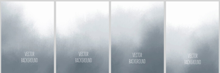 Wall Mural - Set of vector watercolour universal backgrounds with copy space for text