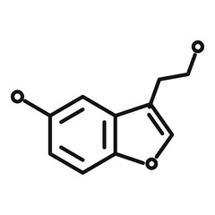 Poster - Hormones molecule icon, outline style