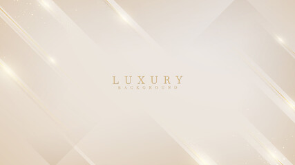 Luxury light yellow pastel abstract background combine with golden lines element, Illustration from vector about modern template design.