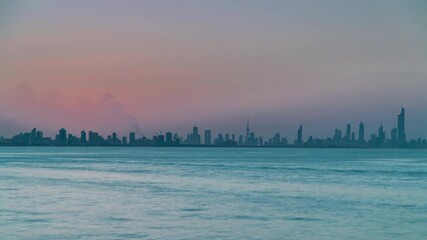 Poster - Kuwait cityscape during the sunset timelapse