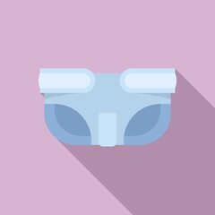 Sticker - Kid diaper icon, flat style