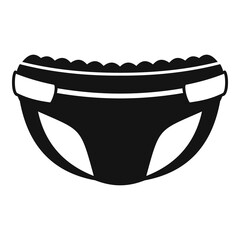 Poster - Breathable diaper icon, simple style