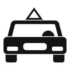 Sticker - Driving school car icon, simple style