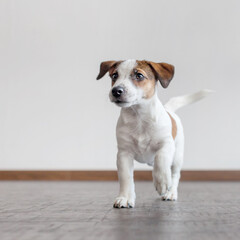 Wall Mural - Puppy running at home