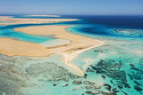 Fototapeta Do akwarium - Aerial view: Tawila island in Red sea, Hurgada, Egypt