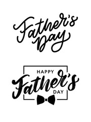 Poster - Happy fathers day. Lettering. Holiday calligraphy text