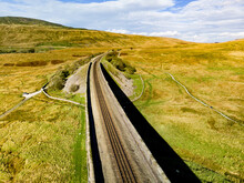 Aerial View Of Ribblehead Viaduct, Located In North Yorkshire, The Longest And The Third Tallest Structure On The Settle-Carlisle Line.