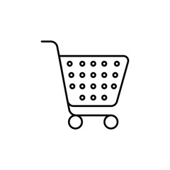 Shopping cart icon isolated on white background. Trolley symbol modern, simple, vector, icon for website design, mobile app, ui. Vector Illustration