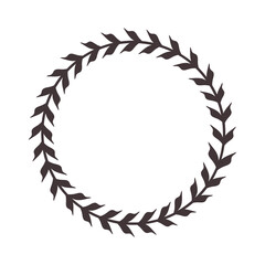 Sticker - circular laurel wreath