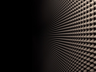 Wall Mural - Background acoustic soundproof foam illuminated by warm light. 3d rendering