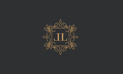 Wall Mural - Elegant Luxury Monogram Initials L logo design