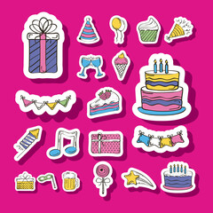 Canvas Print - twenty birthday icons