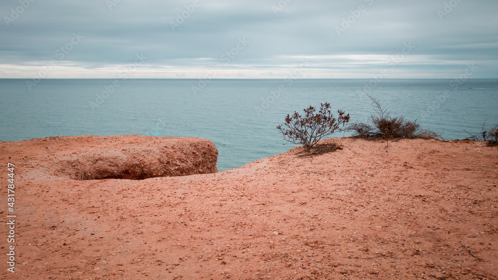 View from the cliff at the beach. Praia da Falesia Albufeira Portugal
