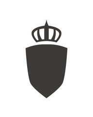 Wall Mural - shield label with crown