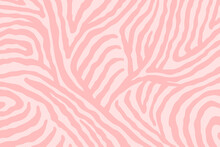 Vector Abstract Animalistic Background. Freehand Illustration Of Zebra Skin Print.