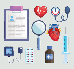 Poster - nine hypertension icons