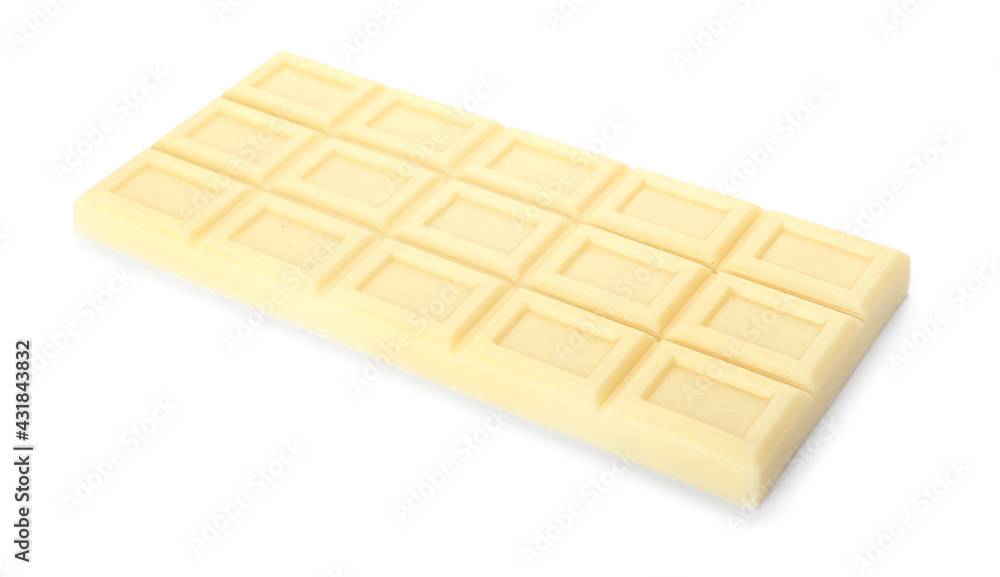 Tasty chocolate on white background