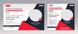Marketing Strategies live webinar banner invitation and social media post template. Business webinar invitation design. Vector EPS 10