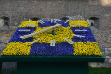 Flower Clock In The Center Of Lviv