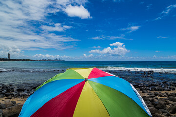 Wall Mural - colorful beach umbrella