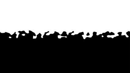 Wall Mural - the transition from black to white with uneven border line, interpenetration of colors. vector illus