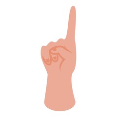 Canvas Print - Attention finger icon. Isometric of Attention finger vector icon for web design isolated on white background
