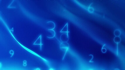 Wall Mural - crypto virtual digital numbers ai data code. 4k uhd 3d video loop animation science cryptography bac