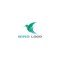 Wall Mural - Bird gradient simple logo design vector template