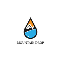 Wall Mural - mountain drop logo vector concept, icon, element and template for business