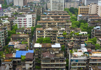 Poster - Aerial shot of old cityscape in Beijing China