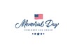 Memorial Day text with lettering 
